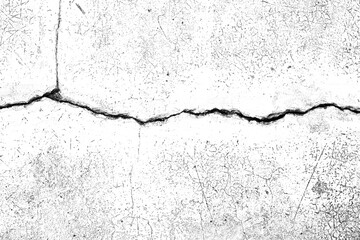 cracked concrete wall transparent