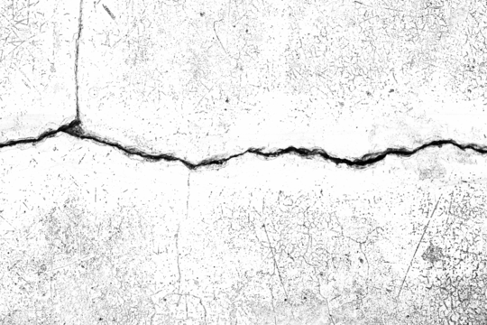cracked concrete wall transparent
