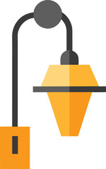 old lamp on a white background