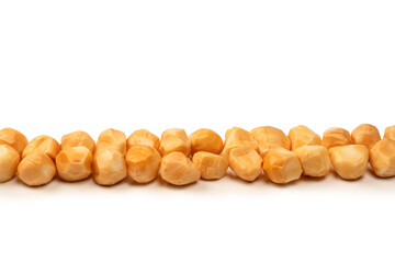 Piece of cheese isolated on white bacckground.