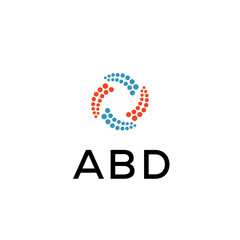 ABD Letter logo white background