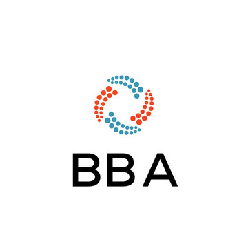 BBA Letter logo white background