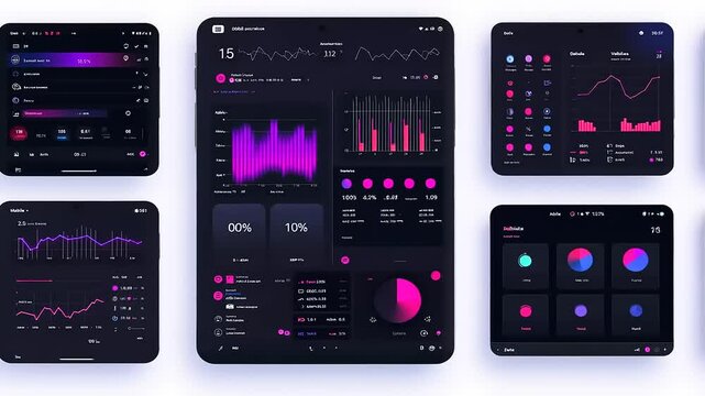 Dark UI Kit: Modern Data Visualization Dashboard