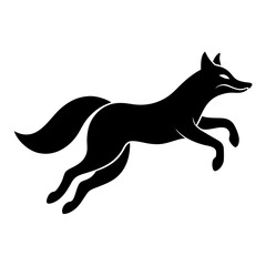 black cat silhouette white background