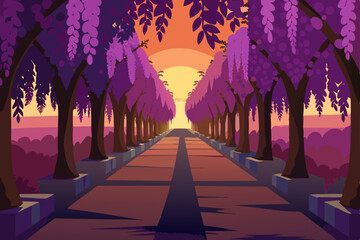 Obraz premium road in the park