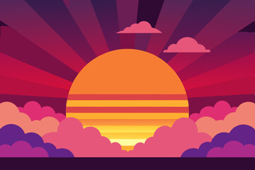Obraz premium sunset over the city