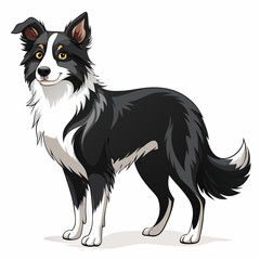 Border Collie Pet Vector &ndash; Cute and Clever Dog Drawing