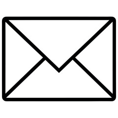 Professional envelope icon isolated transparent background