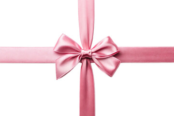 Elegant Pink Ribbon and Bow on a Black Background for Celebrations