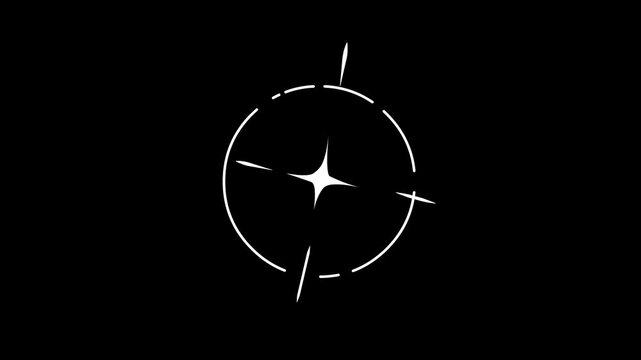 Star twinkling, Sparkle Star animation, or product shine 4K loop animation.