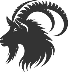 Obraz premium Farm animal vector silhouette of a goat