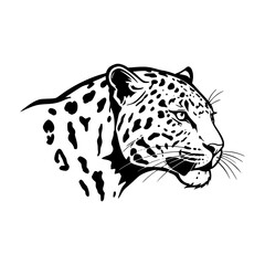 Leopard Head silhouettes Illustration