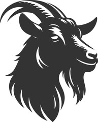 Fototapeta premium Farm animal vector silhouette of a goat