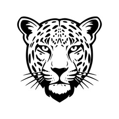 Leopard Head silhouettes Illustration