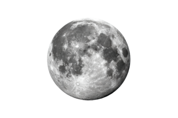 PNG Detailed full moon against black sky showing lunar surface features