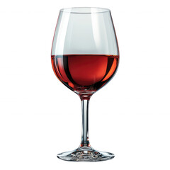 Crimson Wine's Elegance: A close-up of a gracefully stemmed glass of vibrant red wine, showcasing the rich color and clarity of the beverage, with an aura of sophistication and celebration.