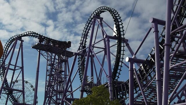 Colossus Rollercoaster, Thorpe Park, UK: Thrilling Ride Structure, Summer Day