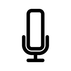 Microphone, linear style icon. Represents a microphone for recording or speaking. Editable stroke width.	