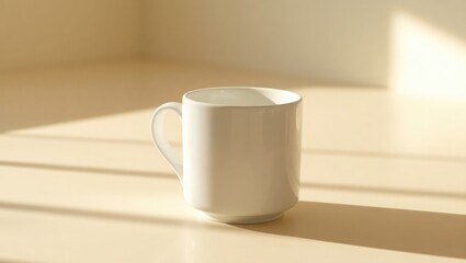 Coffee Mug Mockup on Kitchen Counter