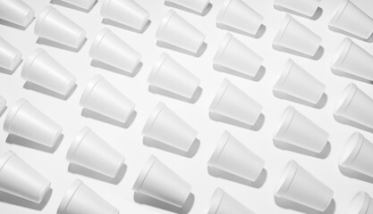 Pattern of White Styrofoam Cups