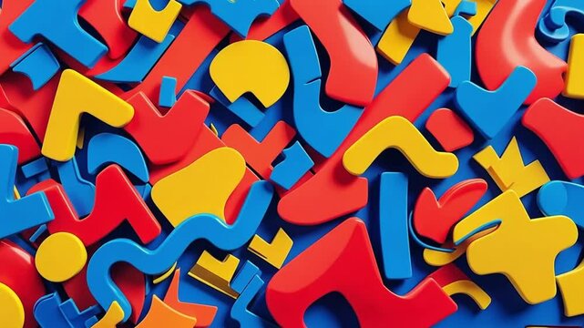 seamless pattern with colorful letters