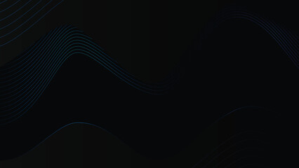 Abstract Dark Waves with Subtle Blue Highlights