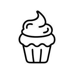 vector illustration of a cupcake