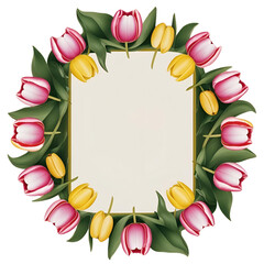 Colorful Floral Frame with a Simple Unique Touch
