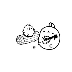 Hand drawn funny cartoon vector illustration