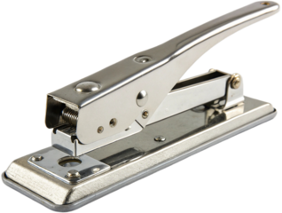 Shiny Silver Stapler on Black Background for Office or Home Use