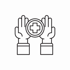 hands medical icon vector sign