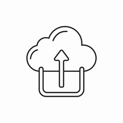 Cloud upload data transfer icon vector sign