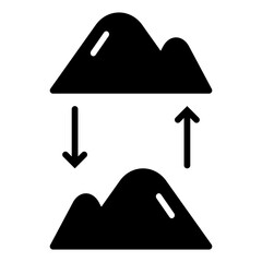 Sai from Shafa Hill to Marwa Hill solid icon vector