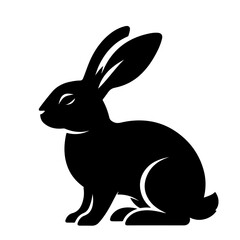 Obraz premium Rabbit Silhouette for Wildlife and Cuteness Design, Jumping Rabbit 