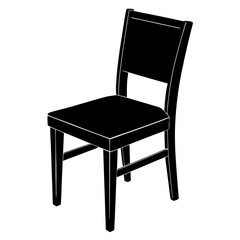 wooden chair isolated on white