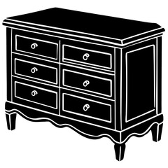 chest of drawers isolated