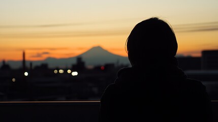 silhouette of a man on the street