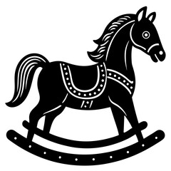 rocking horse isolated on white