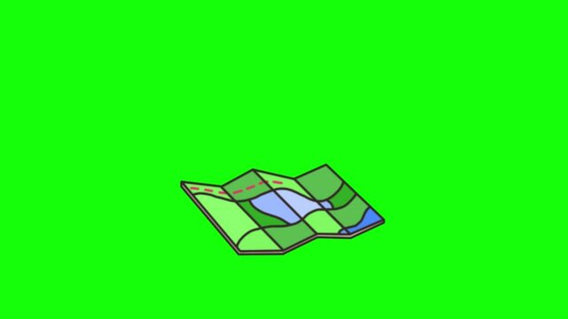 Travel sicker animation motion graphic with green screen Background. High resolution, Ultra High Definition, 4k video