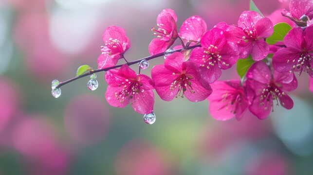Concept of Nature: Magenta Kacang Ucu Flowers