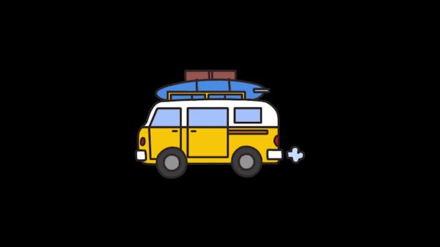 Travel sicker animation motion graphic with template Background. High resolution, Ultra High Definition, 4k video