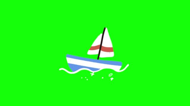 Travel sicker animation motion graphic with green screen Background. High resolution, Ultra High Definition, 4k video