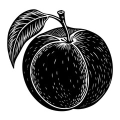 black and white apple