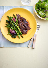 venison with spring vegetables