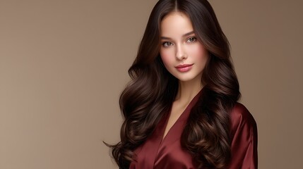 Naklejka premium Professional Look – Curling Hair Before Going Out
