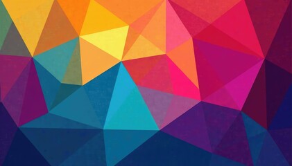Fototapeta premium Geometric shapes, abstract mosaic, vibrant colors, abstract, artwork