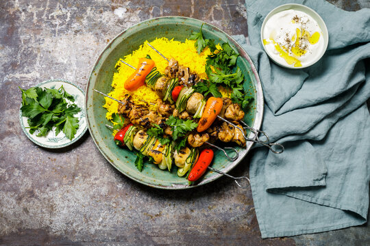 grilled shish kebab