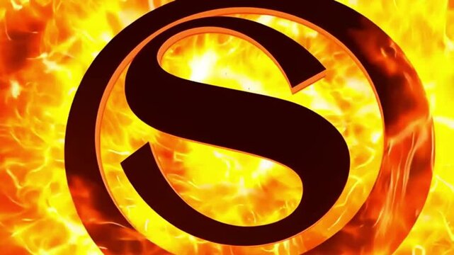 Flame vortex rush screen S special effects title