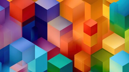 Obraz premium A colorful image of many different colored cubes