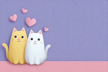 Cute Cat – Love Card Design